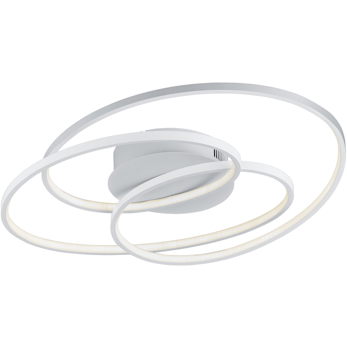 Plafonnier LED - Trion Gilo - 38W - Blanc Chaud 3000K - Dimmable - Rond - Mat Blanc - Aluminium