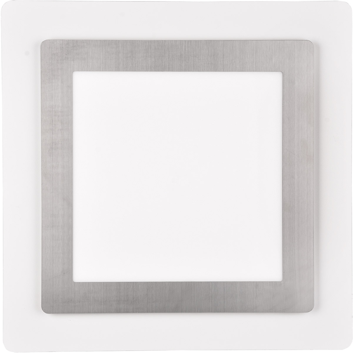 Plafonnier LED - Trion Groan - 46W - Couleur ajustable - Dimmable - Carré - Nickel Mat - Métal