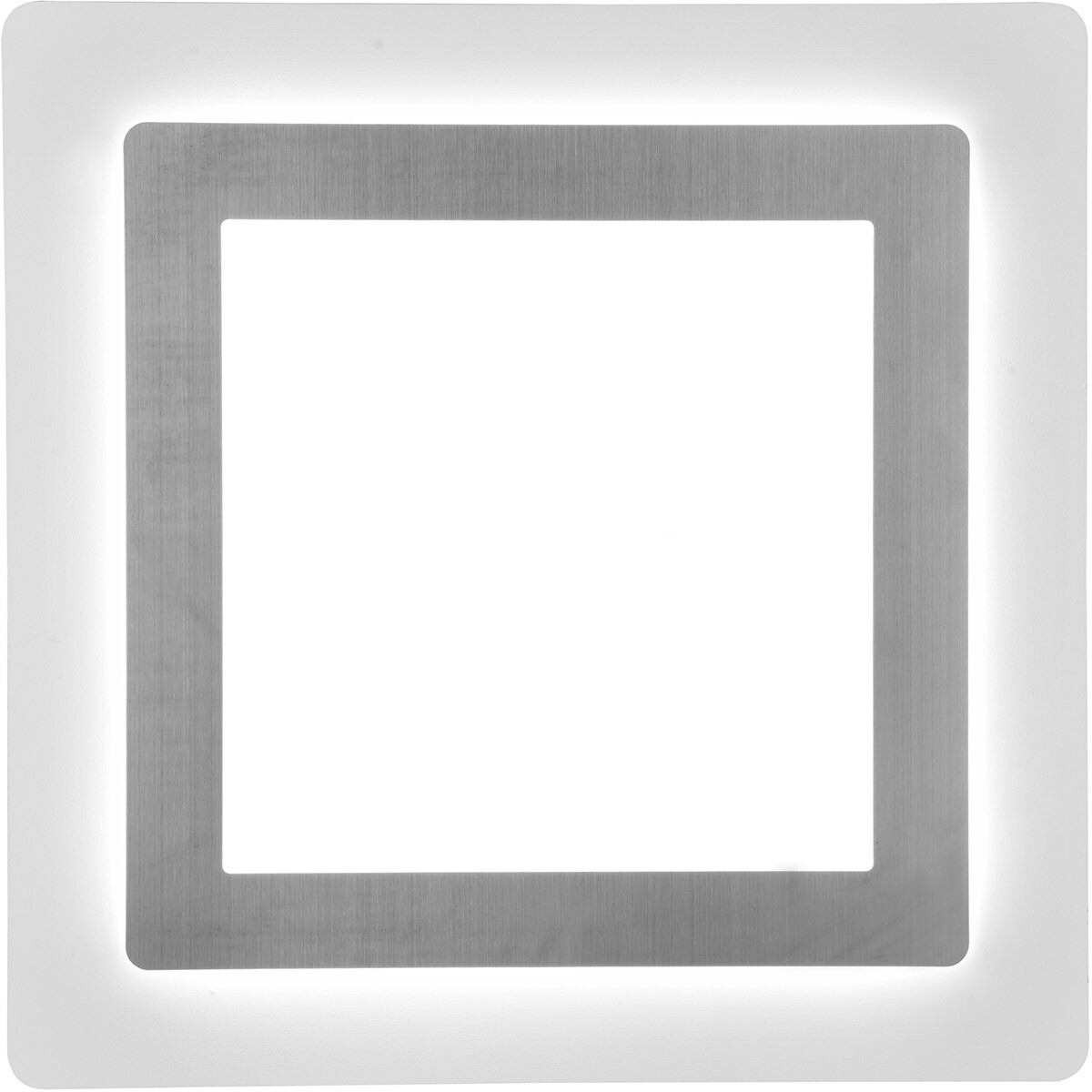 Plafonnier LED - Trion Groan - 46W - Couleur ajustable - Dimmable - Carré - Nickel Mat - Métal