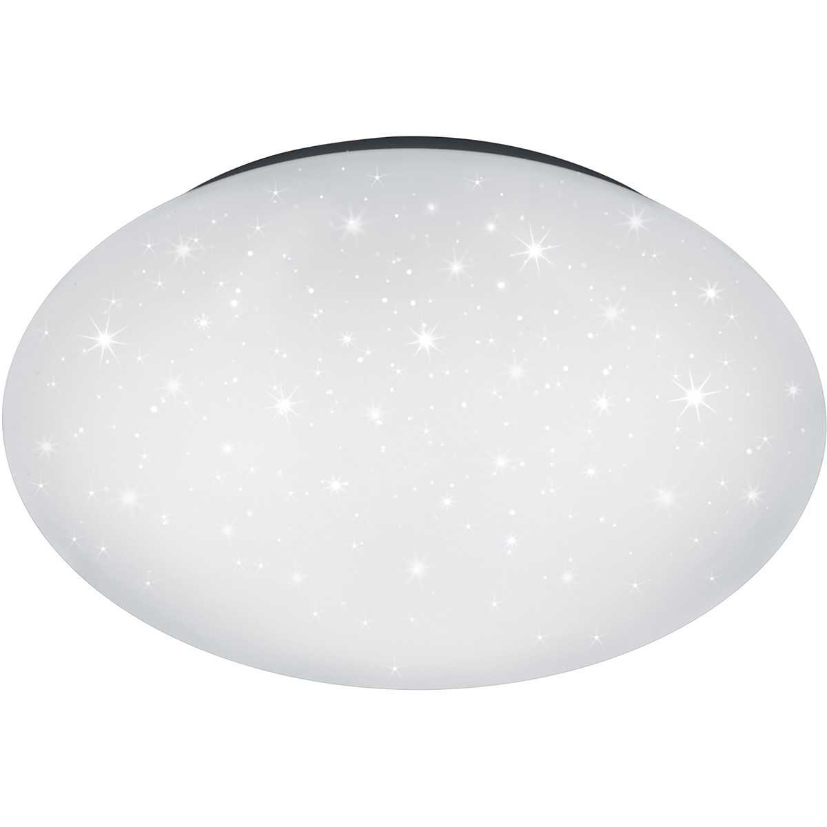 Plafonnier LED - Trion Hakura - 46W - Blanc Neutre 4000K - Dimmable - Lumière Étoile - Rond - Mat Blanc - Plastique