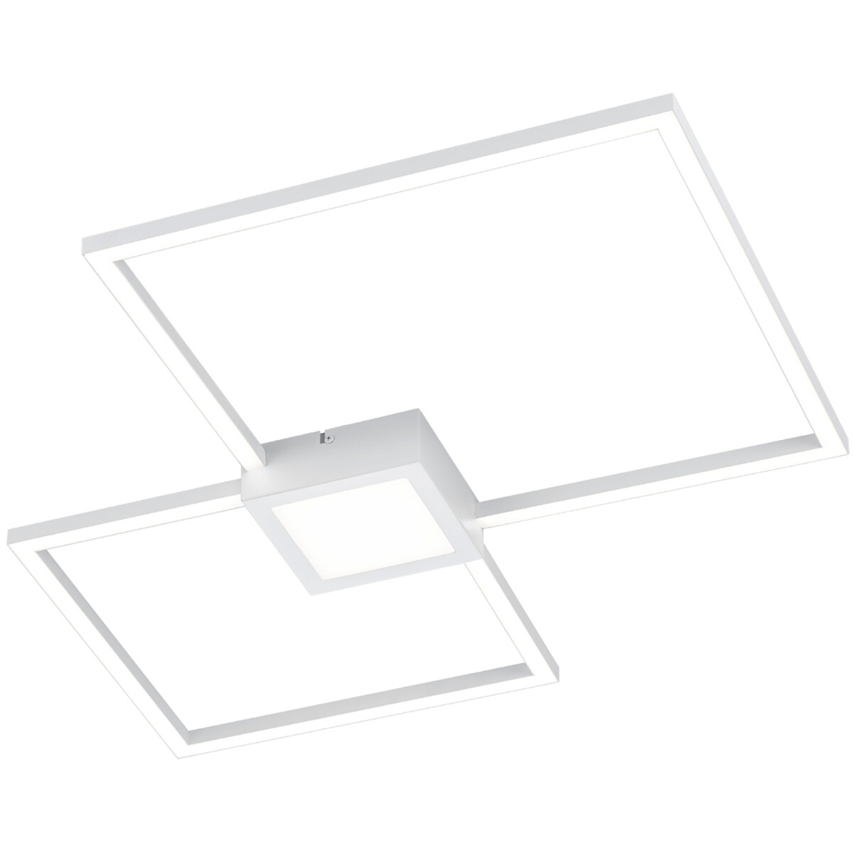 Plafonnier LED - Trion Hydro - 28W - Blanc Neutre 4000K - Dimmable - Carré - Mat Blanc - Aluminium