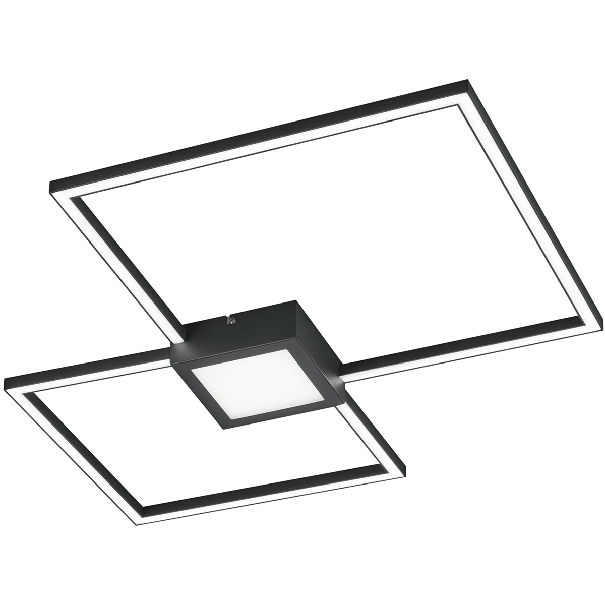 Plafonnier LED - Trion Hydro - 28W - Blanc Chaud 3000K - Dimmable - Carré - Mat Anthracite - Aluminium