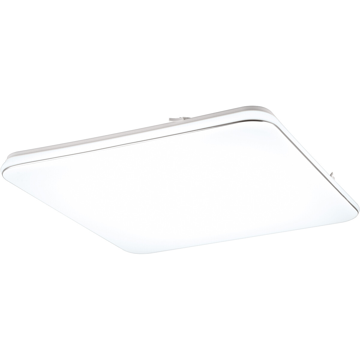 Plafonnier LED - Trion Lana - 46W - Blanc Naturel 4000K - Dimmable - Carré - Blanc Mat - Plastique