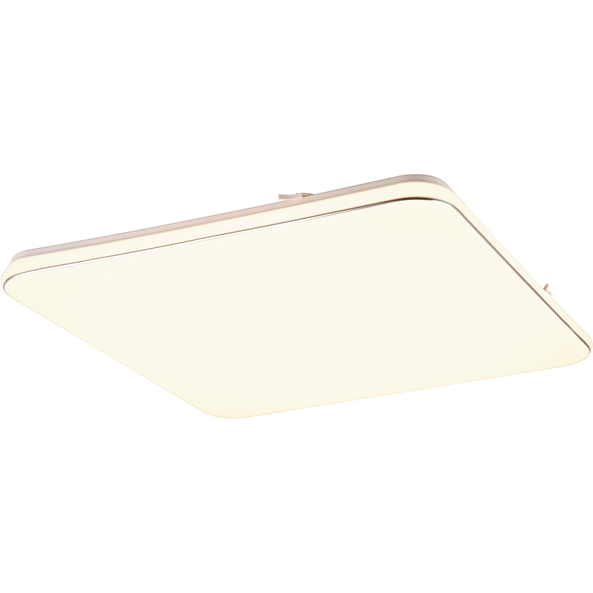 Plafonnier LED - Trion Lana - 46W - Blanc Chaud 3000K - Dimmable - Carré - Blanc Mat - Plastique