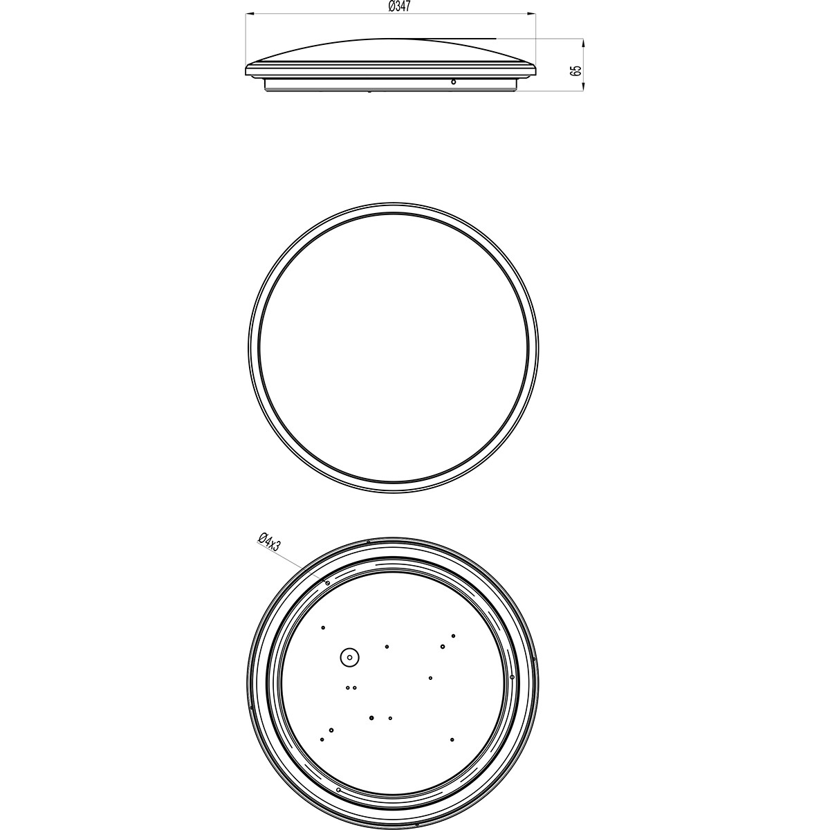 Plafonnier LED - Éclairage de Plafond - Trion Lombis - 20.5W - Blanc Neutre 4000K - Dimmable - Rond - Mat Blanc - Plastique