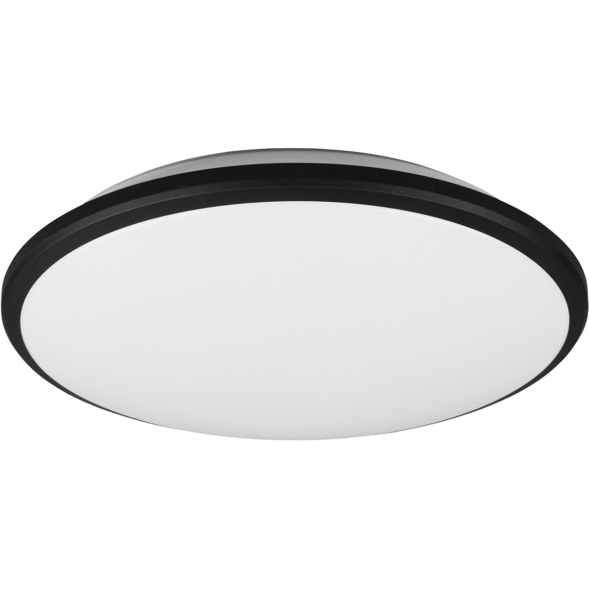 Plafonnier LED - Éclairage de Plafond - Trion Lombis - 20.5W - Blanc Chaud 3000K - Dimmable - Rond - Mat Noir - Plastique