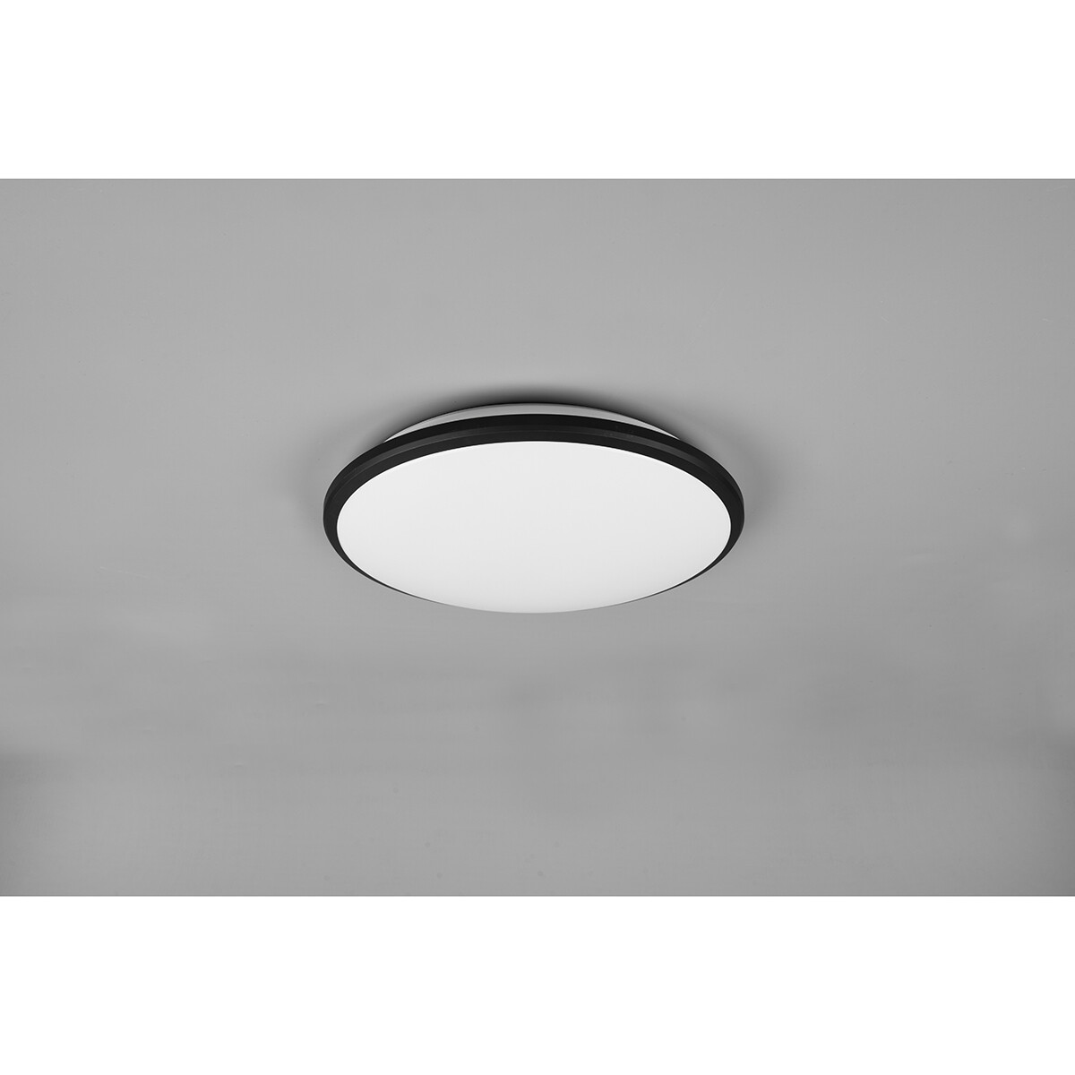 Plafonnier LED - Éclairage de Plafond - Trion Lombis - 20.5W - Blanc Chaud 3000K - Dimmable - Rond - Mat Noir - Plastique