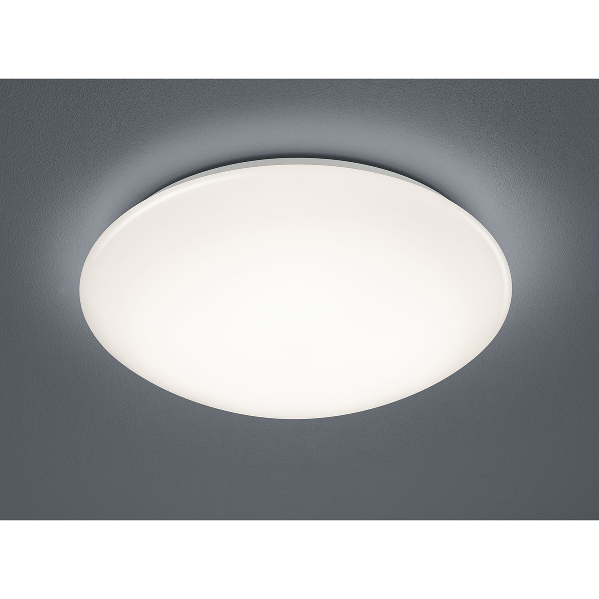 Plafonnier LED - Trion Luka - 18W - Couleur de lumière ajustable - Dimmable - Télécommande - Rond - Mat Blanc