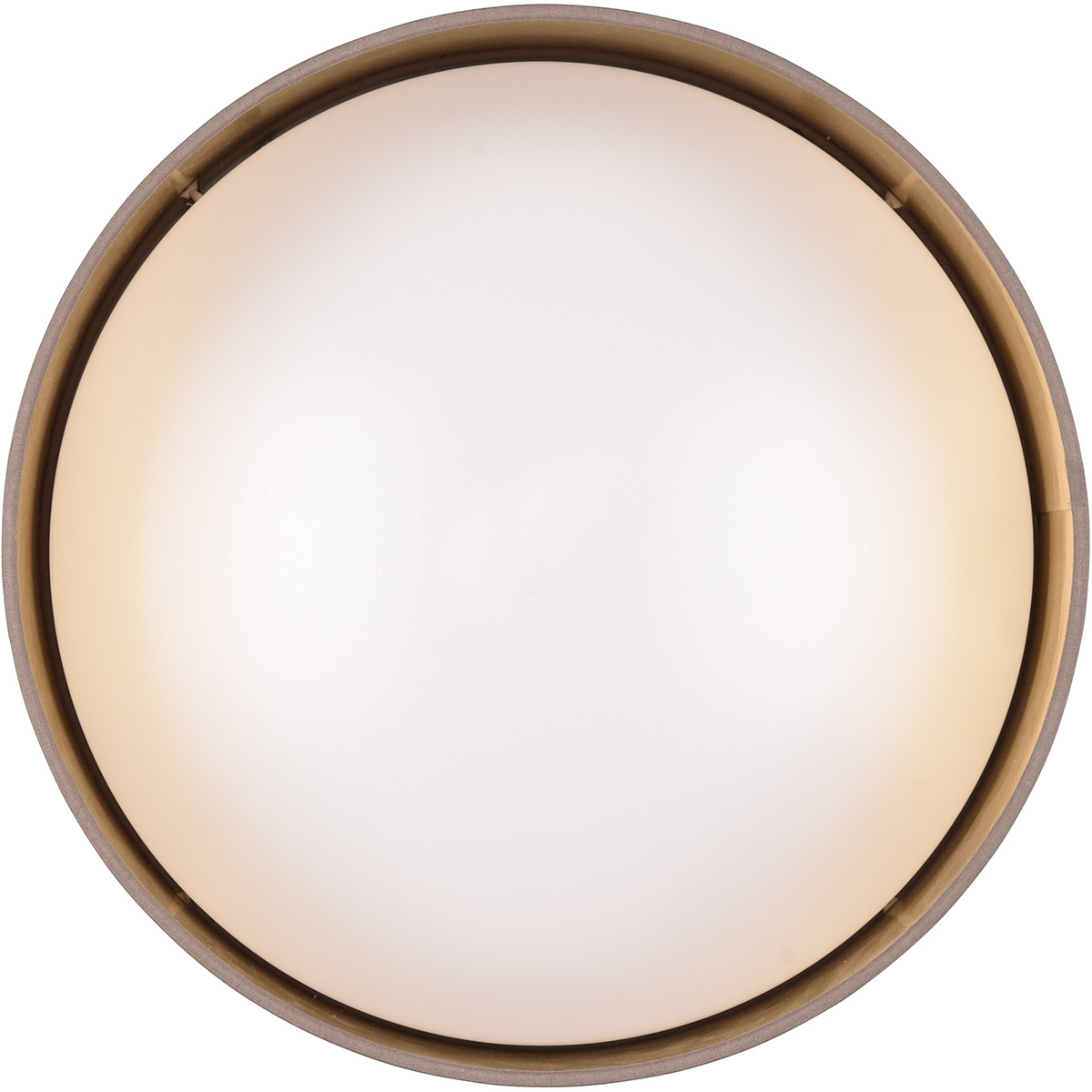 Plafonnier LED - Trion Lukaku - Blanc Chaud - 3000K - 12W - Rond - Taupe - Textile