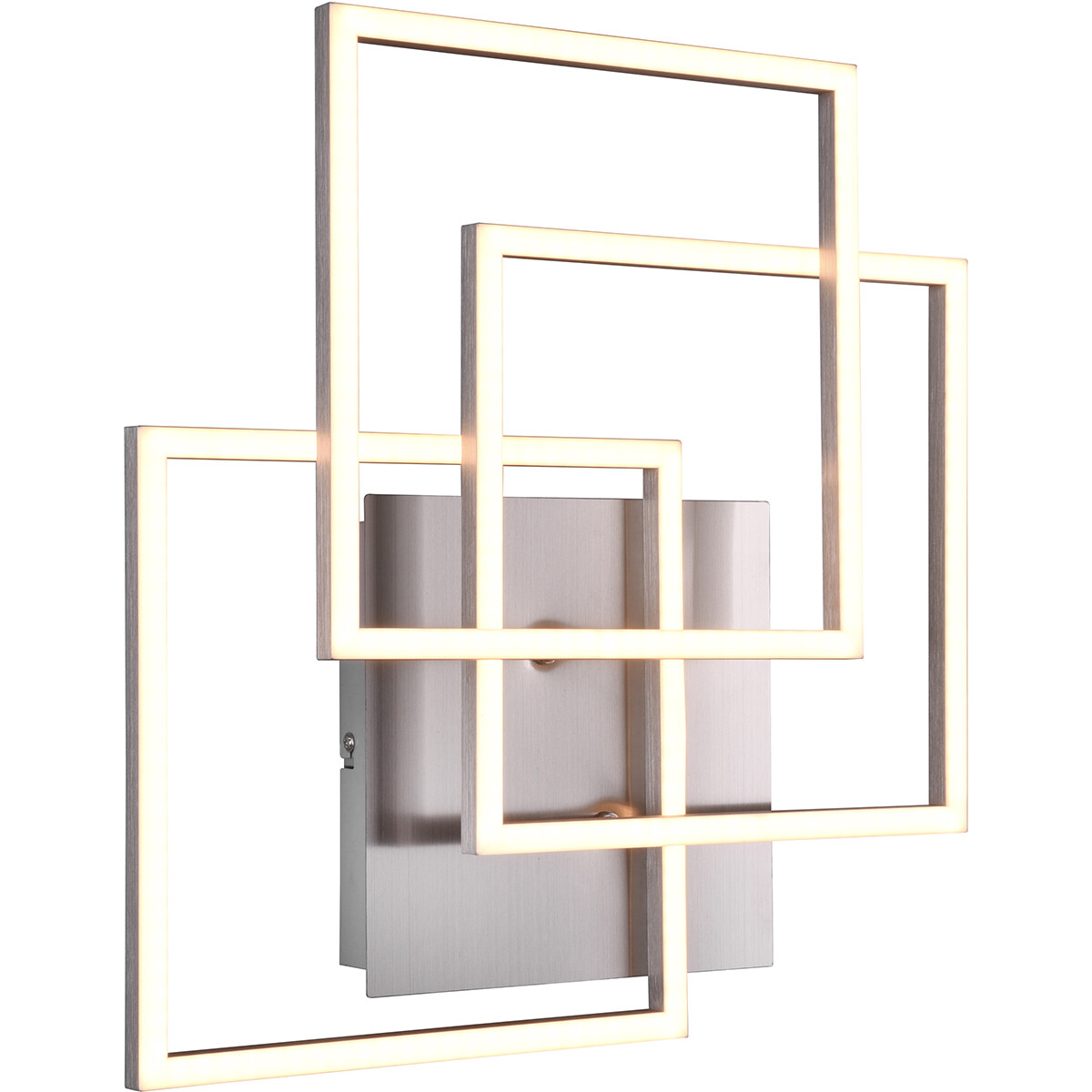 Plafonnier LED - Trion Mibal - 28W - Couleur de lumière ajustable - Télécommande - Dimmable - Rectangle - Mat Nickel - Aluminium