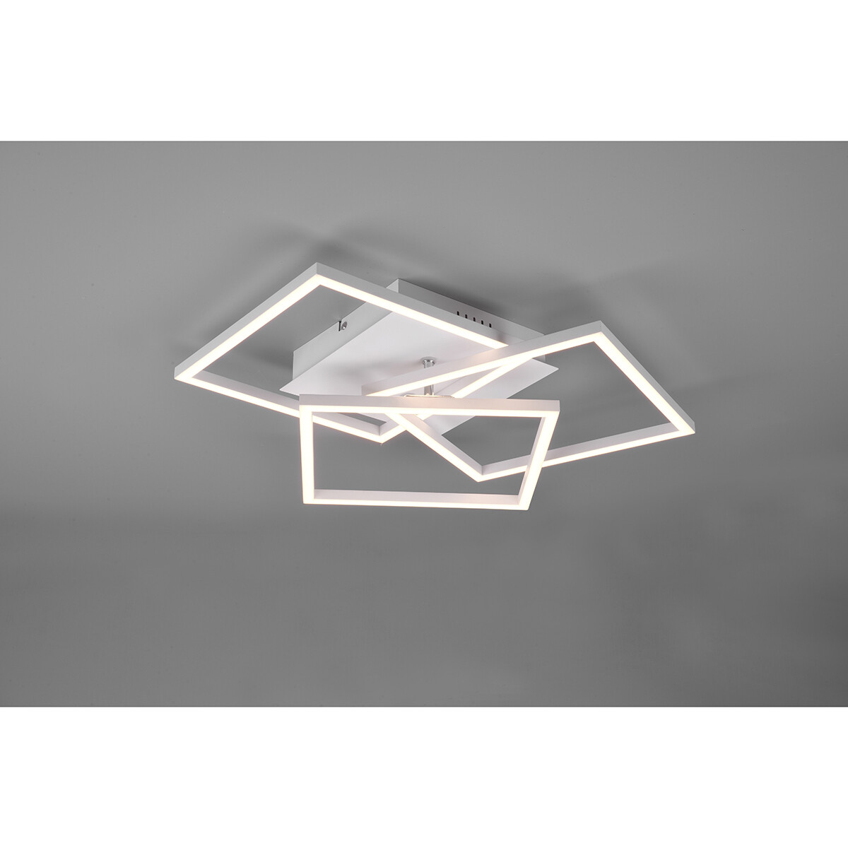 Plafonnier LED - Trion Mibal - 28W - Couleur de lumière ajustable - Télécommande - Dimmable - Rectangle - Mat Blanc - Aluminium