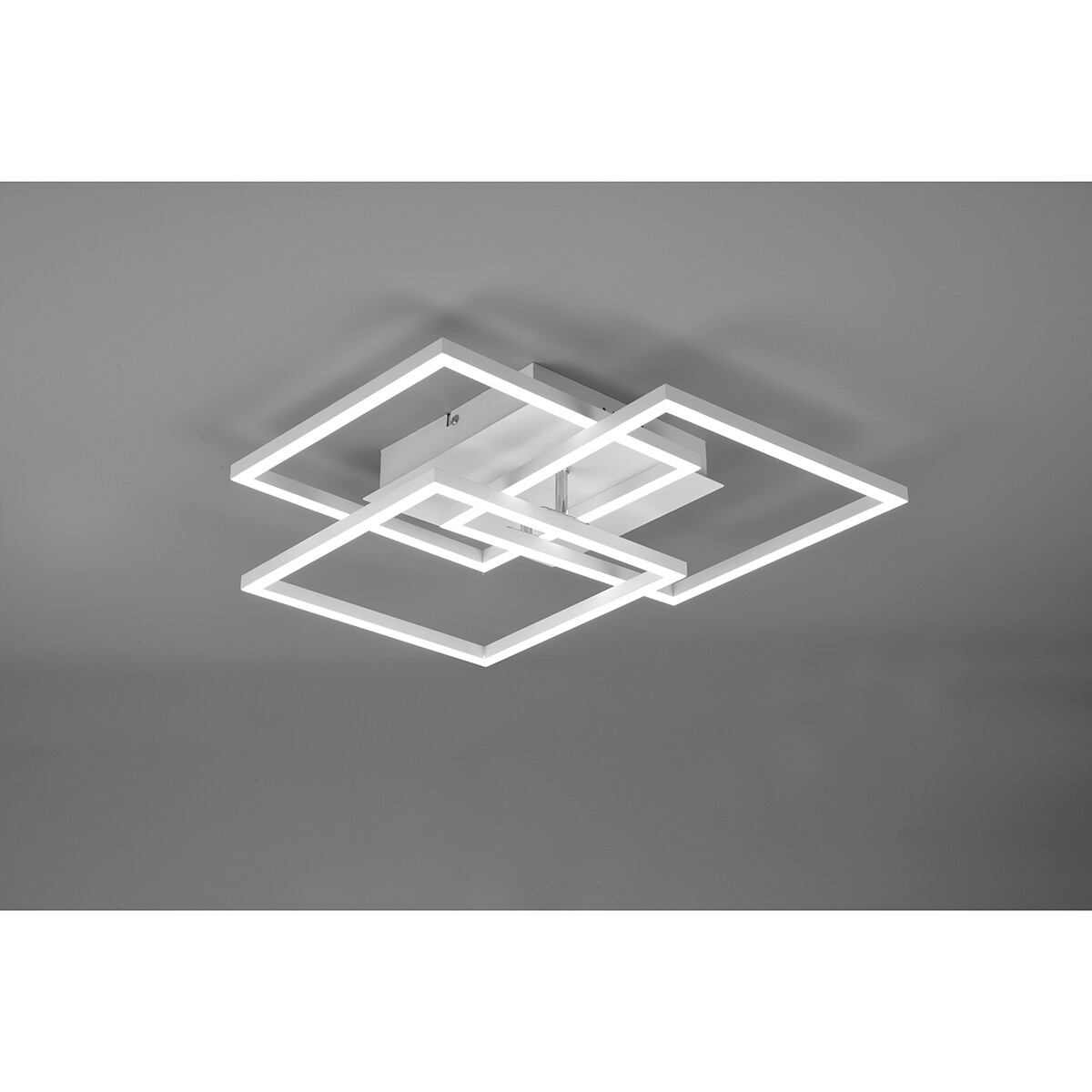 Plafonnier LED - Trion Mibal - 28W - Couleur de lumière ajustable - Télécommande - Dimmable - Rectangle - Mat Blanc - Aluminium