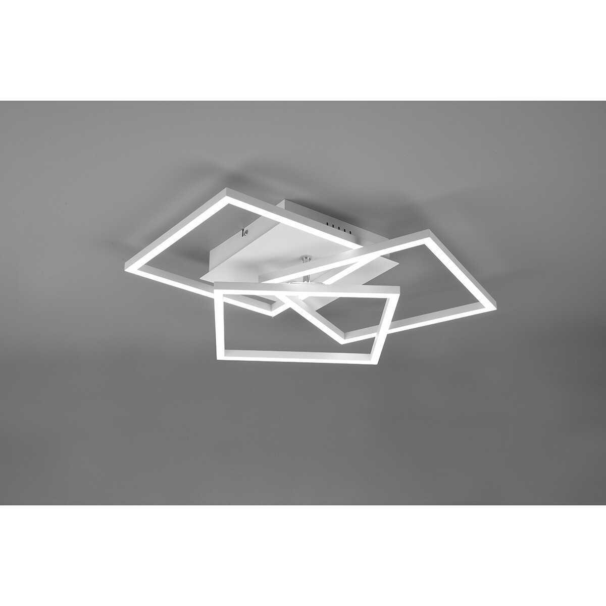 Plafonnier LED - Trion Mibal - 28W - Couleur de lumière ajustable - Télécommande - Dimmable - Rectangle - Mat Blanc - Aluminium