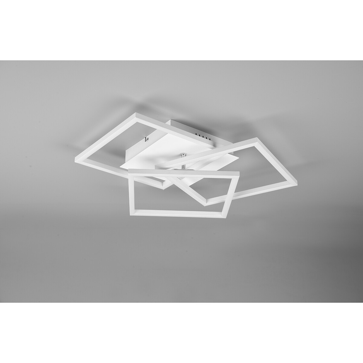 Plafonnier LED - Trion Mibal - 28W - Couleur de lumière ajustable - Télécommande - Dimmable - Rectangle - Mat Blanc - Aluminium