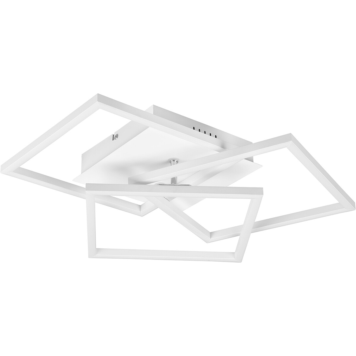 Plafonnier LED - Trion Mibal - 28W - Couleur de lumière ajustable - Télécommande - Dimmable - Rectangle - Mat Blanc - Aluminium