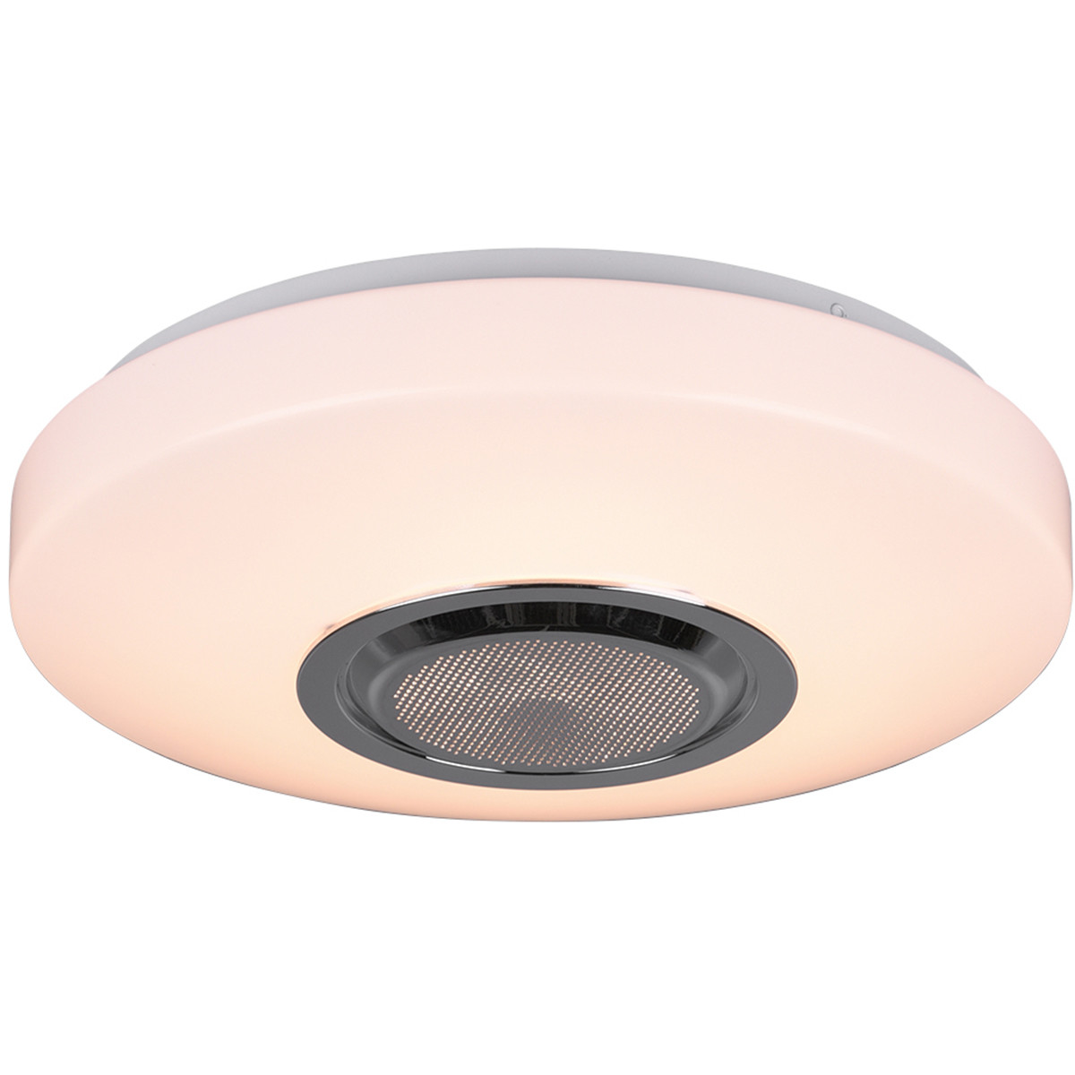 Plafonnier LED - Trion Niamy - 10W - Haut-parleur Bluetooth - RGBW - Dimmable - Télécommande - Rond - Mat Blanc