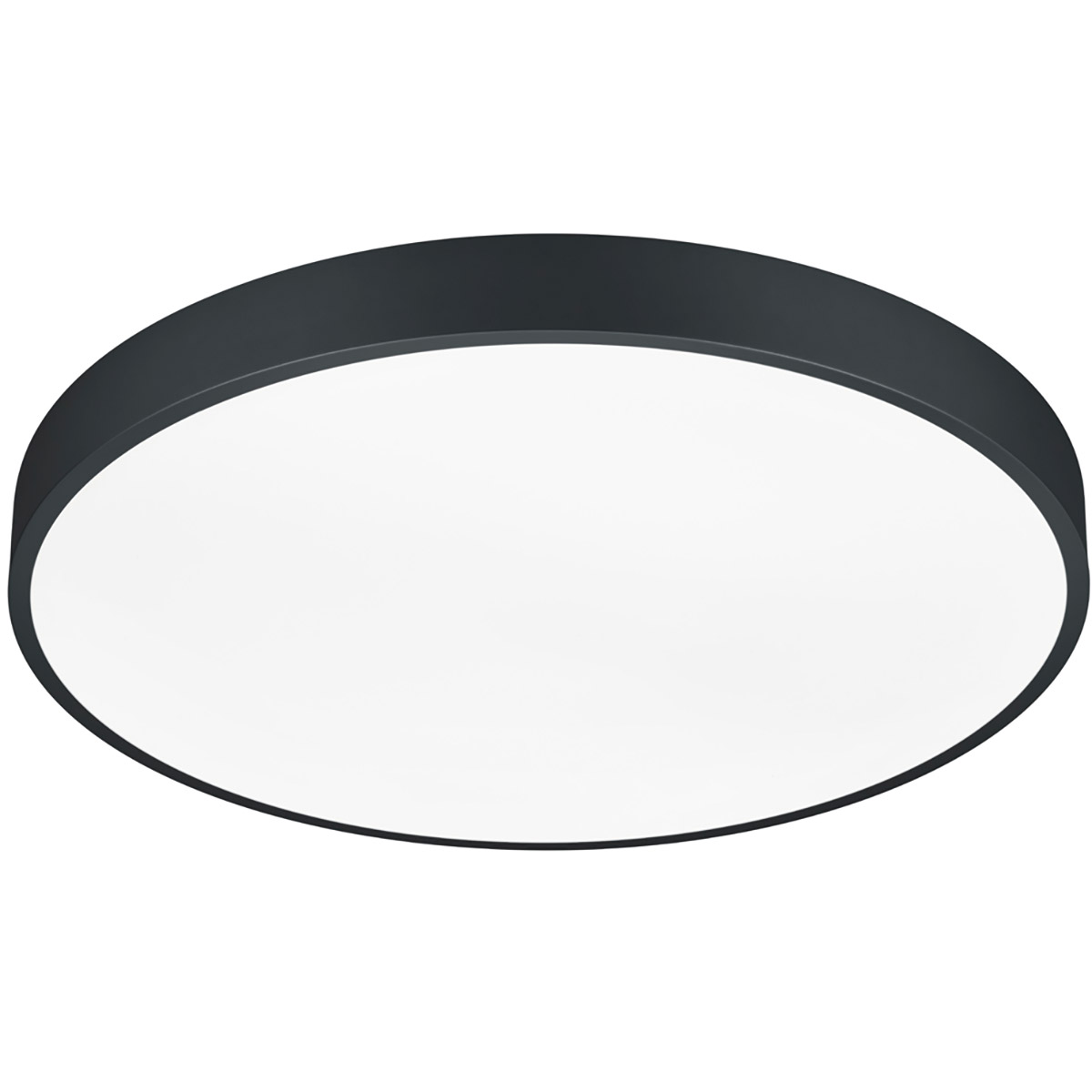 LED Plafonnier - Trion Oka - Couleur Ajustable - Gradable - Rond - Noir Mat - Métal