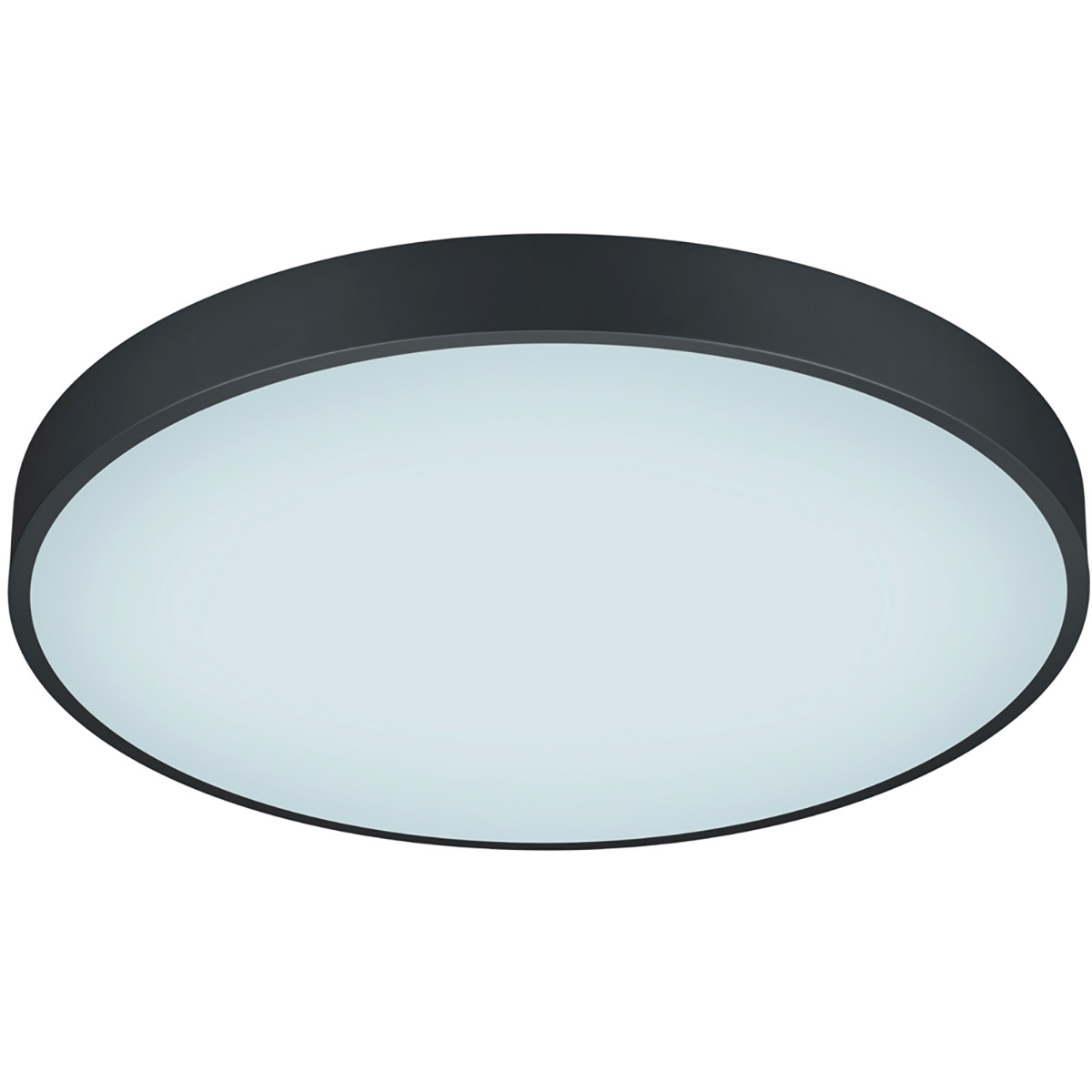 LED Plafonnier - Trion Oka - Couleur Ajustable - Gradable - Rond - Noir Mat - Métal