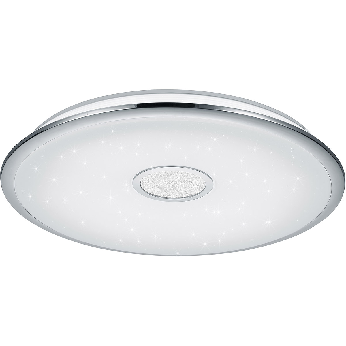 Plafonnier - Trion Okyayla - 45W - Couleur Ajustable - Gradable - Télécommande - Effet Étoilé - Rond - Blanc - Plastique