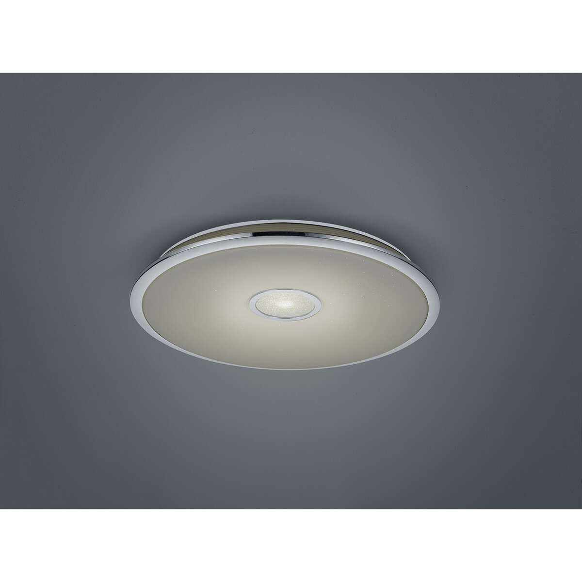 Plafonnier LED - Trion Osirina - 100W - Couleur de lumière ajustable - Dimmable - Télécommande - Rond - Chrome Brillant - Plastique