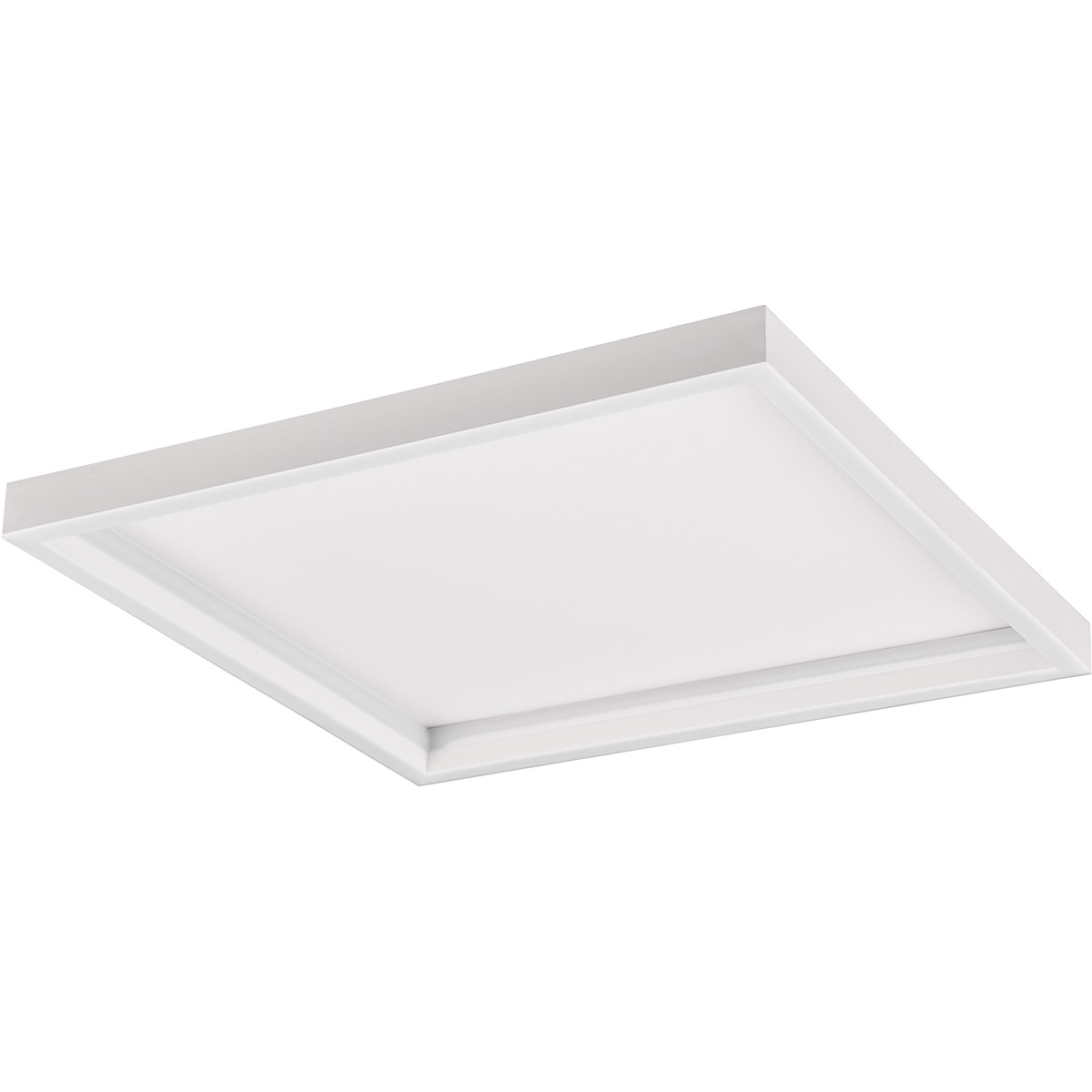 Plafonnier LED - Trion Rad - Montage en saillie Carré 20W - Blanc Chaud 3000K - Blanc Mat - Métal