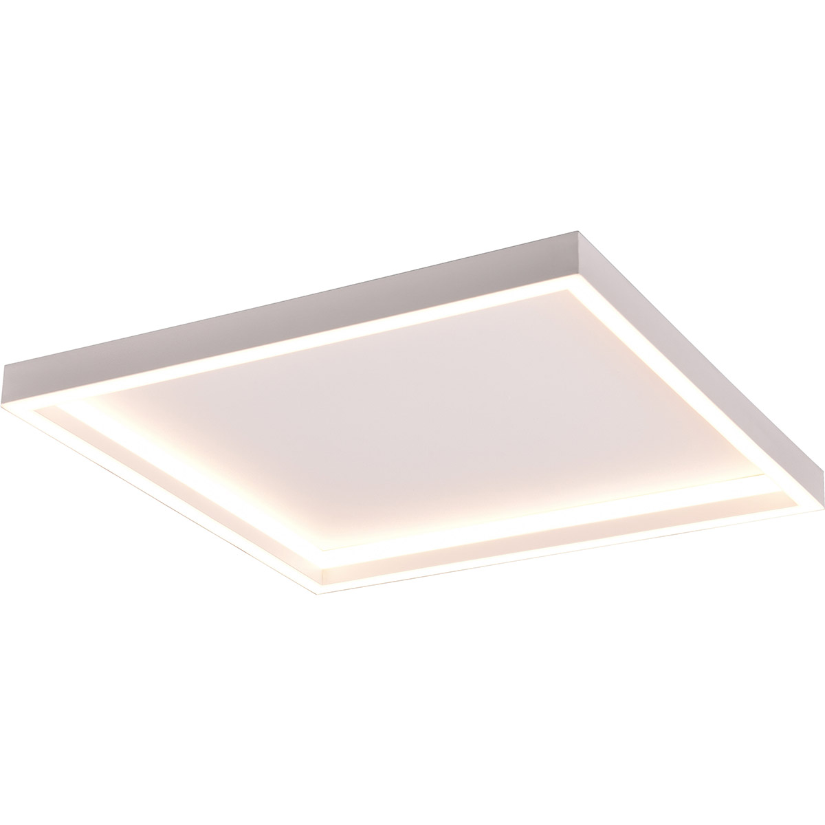 Plafonnier LED - Trion Rad - Montage en saillie Carré 20W - Blanc Chaud 3000K - Blanc Mat - Métal