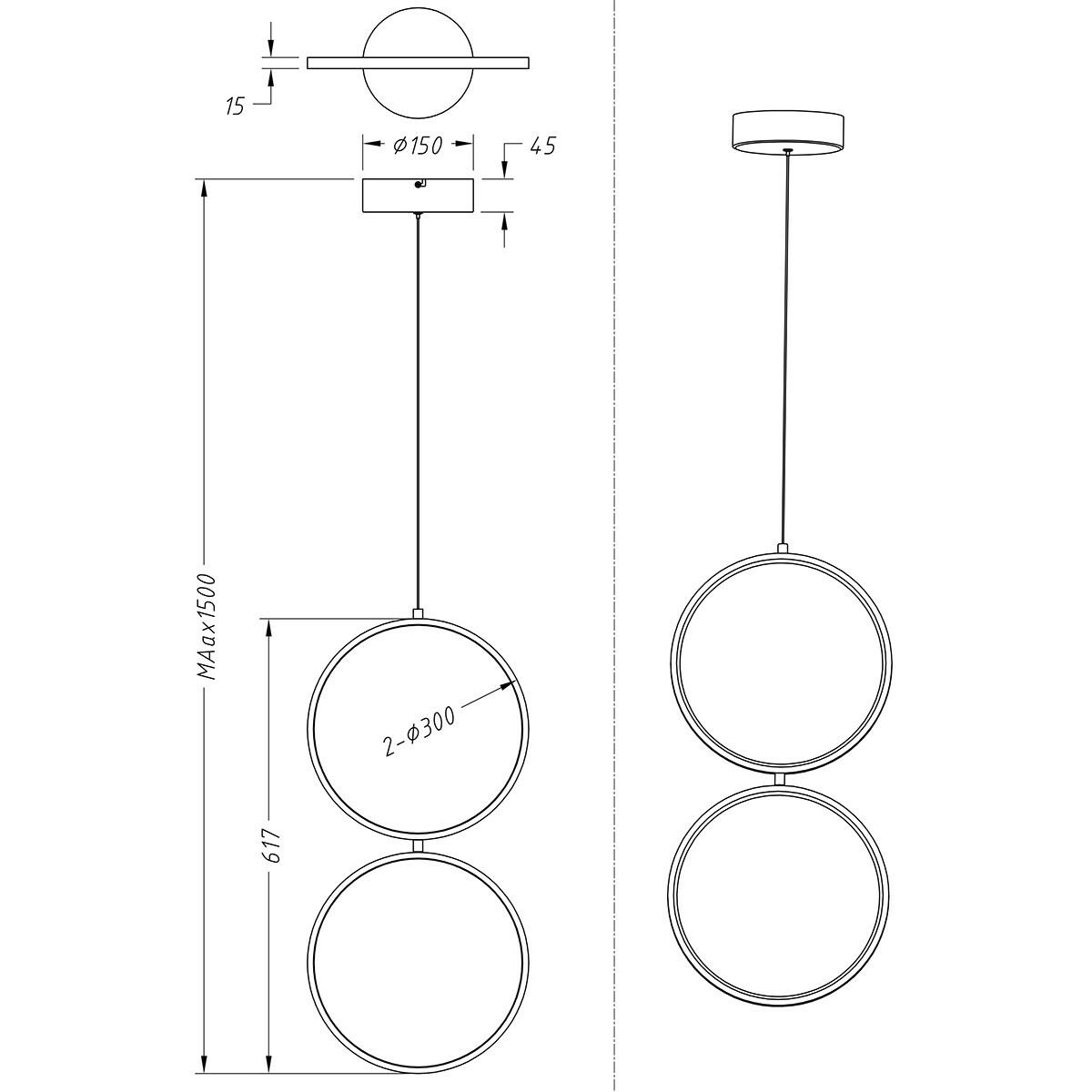 Plafonnier LED - Trion Rondy - 37W - Blanc Chaud 3000K - Dimmable - Rond - Mat Blanc - Aluminium