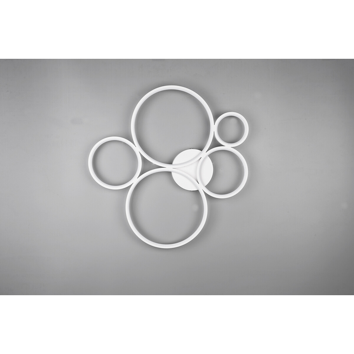 Plafonnier LED - Trion Rondy - 49W - Blanc Chaud 3000K - Dimmable - Rond - Mat Blanc - Aluminium