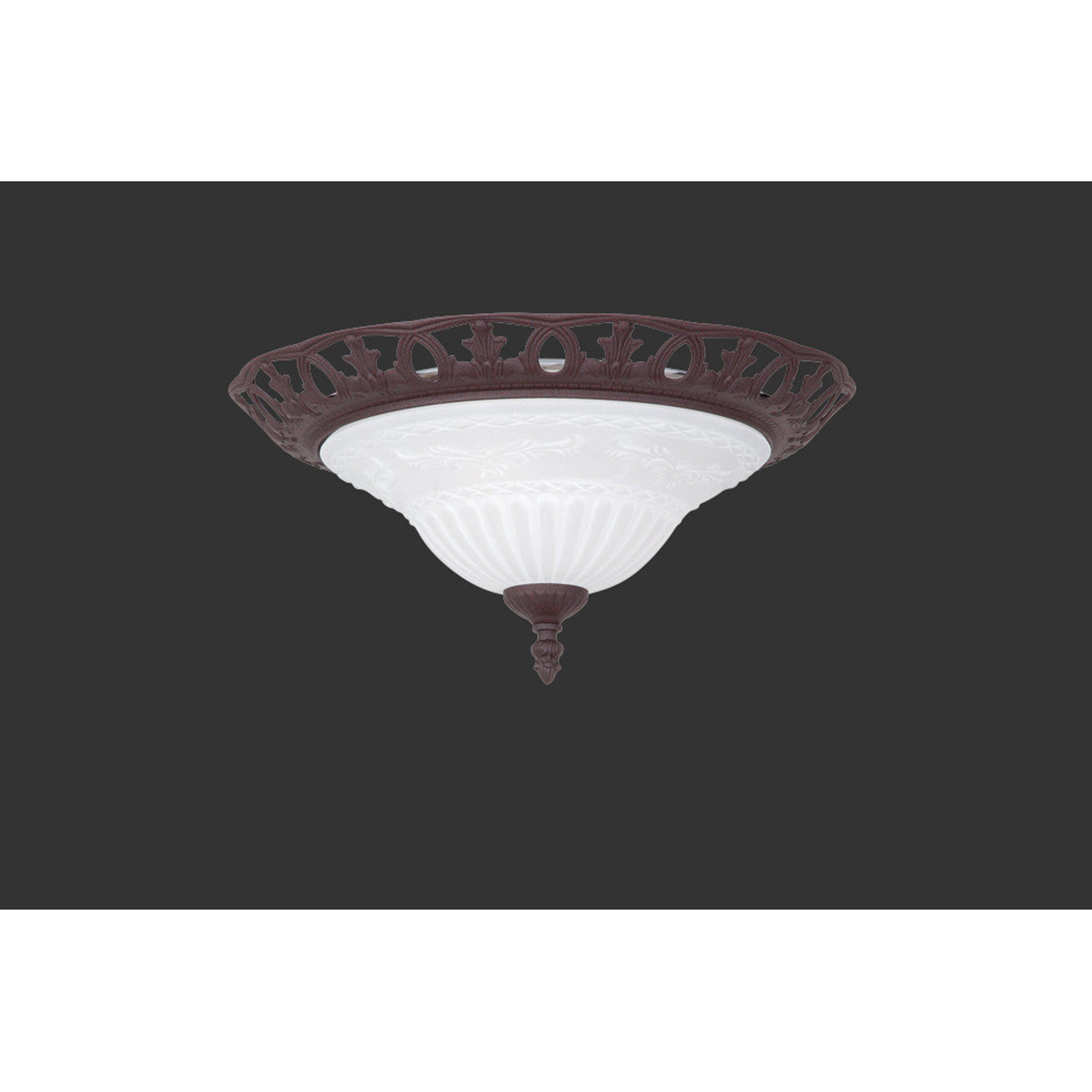 Plafonnier LED - Trion Rustina - En Saillie Rond - Douille E27 - 2-lumières - Couleur Rouille - Aluminium