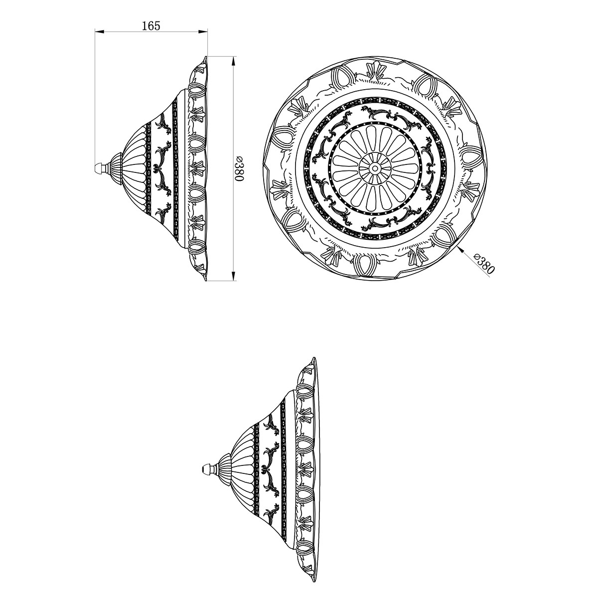 Plafonnier LED - Trion Rustina - En Saillie Rond - Douille E27 - 2-lumières - Couleur Rouille - Aluminium