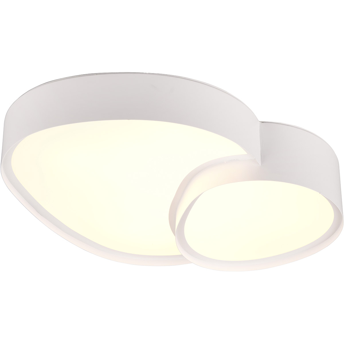 LED Plafonnier - Trion Shine - 21W - Couleur Ajustable - Gradable - Télécommande - Blanc Mat - Métal