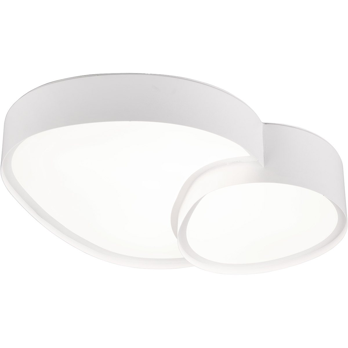 LED Plafonnier - Trion Shine - 21W - Couleur Ajustable - Gradable - Télécommande - Blanc Mat - Métal