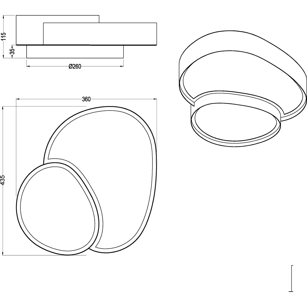 LED Plafonnier - Trion Shine - 21W - Couleur Ajustable - Gradable - Télécommande - Blanc Mat - Métal