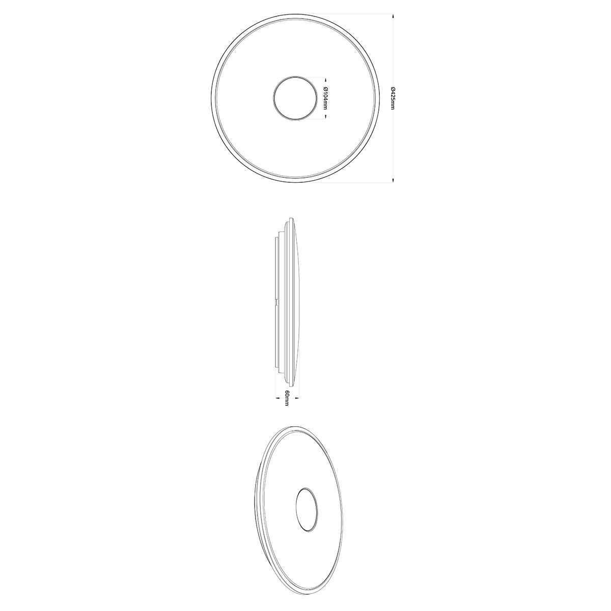 Plafonnier LED - Trion Sorgina - 30W - Couleur de lumière ajustable - Dimmable - Télécommande - Rond - Mat Blanc