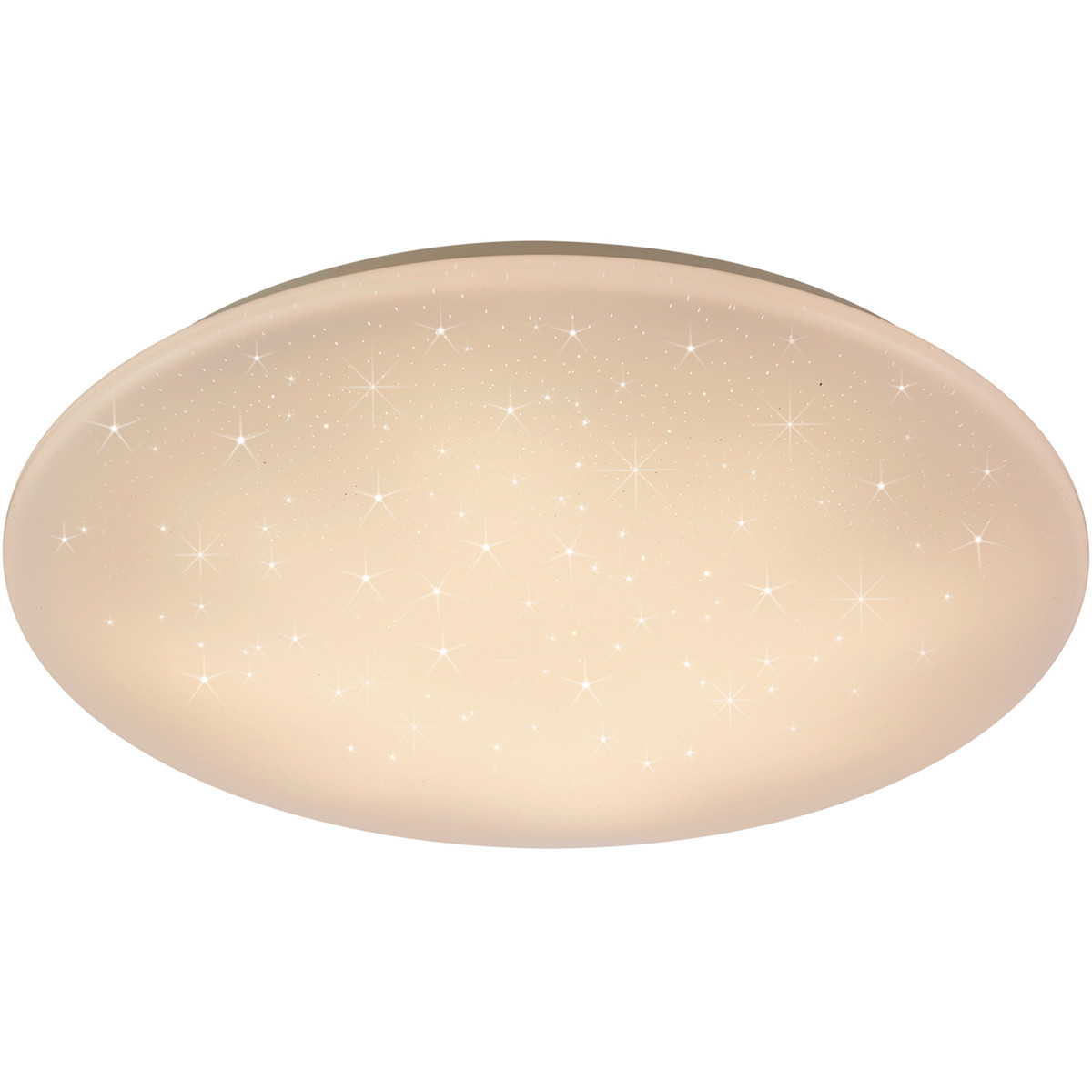 Plafonnier LED - Trion Ster - 27W - Couleur de lumière ajustable - Dimmable - Télécommande - Lumière Étoile - Rond - Mat Blanc - Plastique