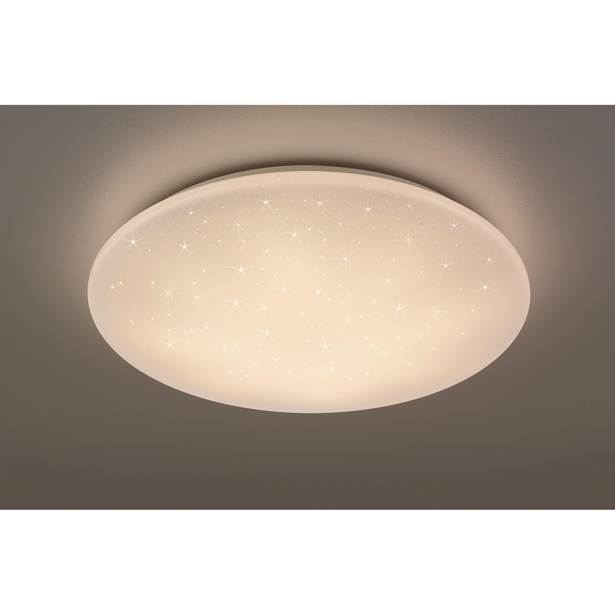 Plafonnier LED - Trion Ster - 27W - Couleur de lumière ajustable - Dimmable - Télécommande - Lumière Étoile - Rond - Mat Blanc - Plastique