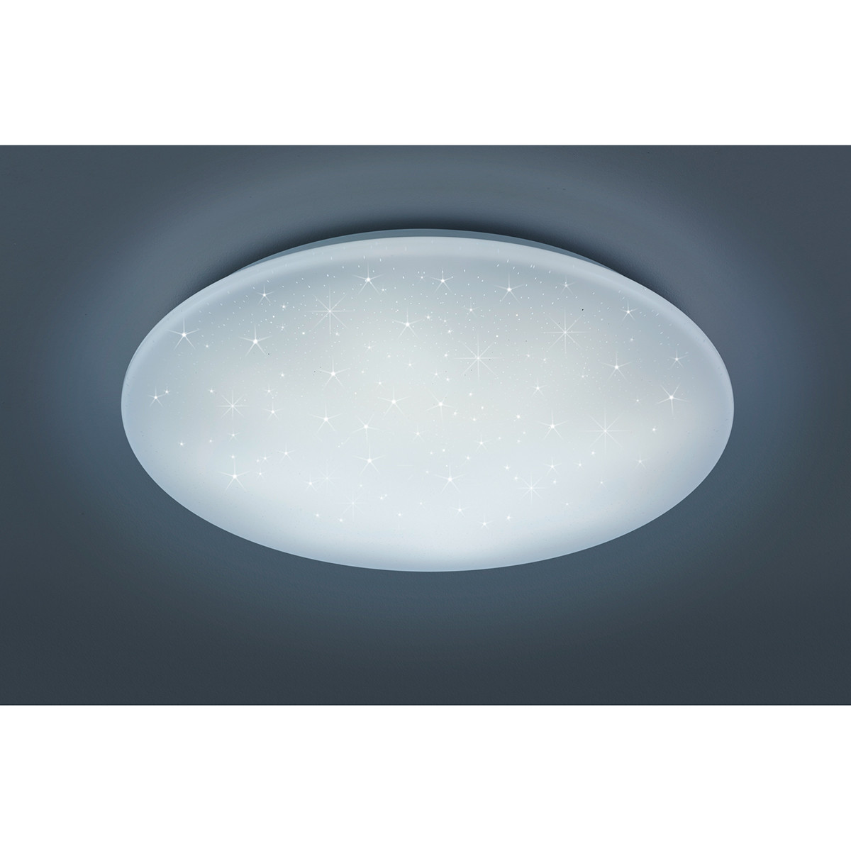 Plafonnier LED - Trion Ster - 27W - Couleur de lumière ajustable - Dimmable - Télécommande - Lumière Étoile - Rond - Mat Blanc - Plastique