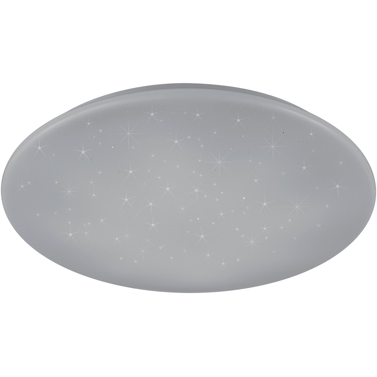 Plafonnier LED - Trion Ster - 27W - Couleur de lumière ajustable - Dimmable - Télécommande - Lumière Étoile - Rond - Mat Blanc - Plastique