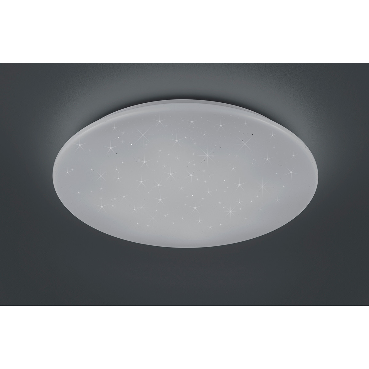 Plafonnier LED - Trion Ster - 27W - Couleur de lumière ajustable - Dimmable - Télécommande - Lumière Étoile - Rond - Mat Blanc - Plastique