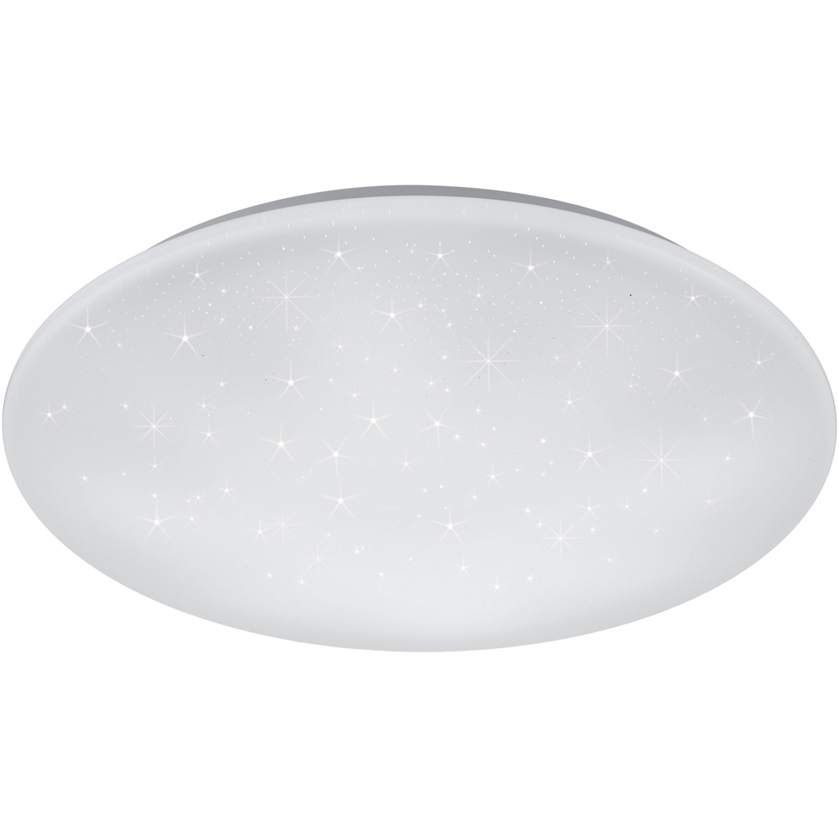 Plafonnier LED - Trion Ster - 27W - Couleur de lumière ajustable - Dimmable - Télécommande - Lumière Étoile - Rond - Mat Blanc - Plastique