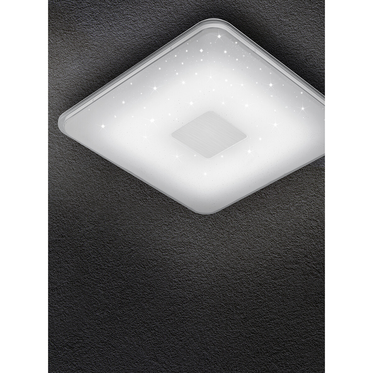 Plafonnier LED - Trion Sumoran - 30W - Couleur de lumière ajustable - Dimmable - Télécommande - Carré - Mat Blanc - Acrylique