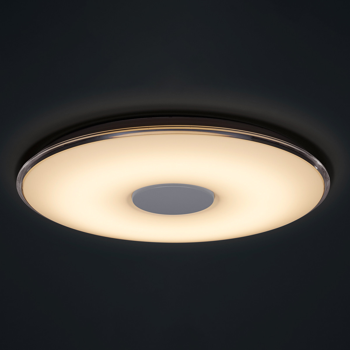 Plafonnier LED - Trion Tako - 45W - Couleur de lumière ajustable - Dimmable - Télécommande - Rond - Mat Blanc