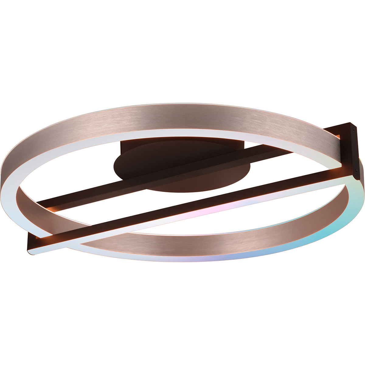 Plafonnier LED - Trion Tompie - 55W - Couleur ajustable - Dimmable - Ronde - Aluminium Brossé - Métal