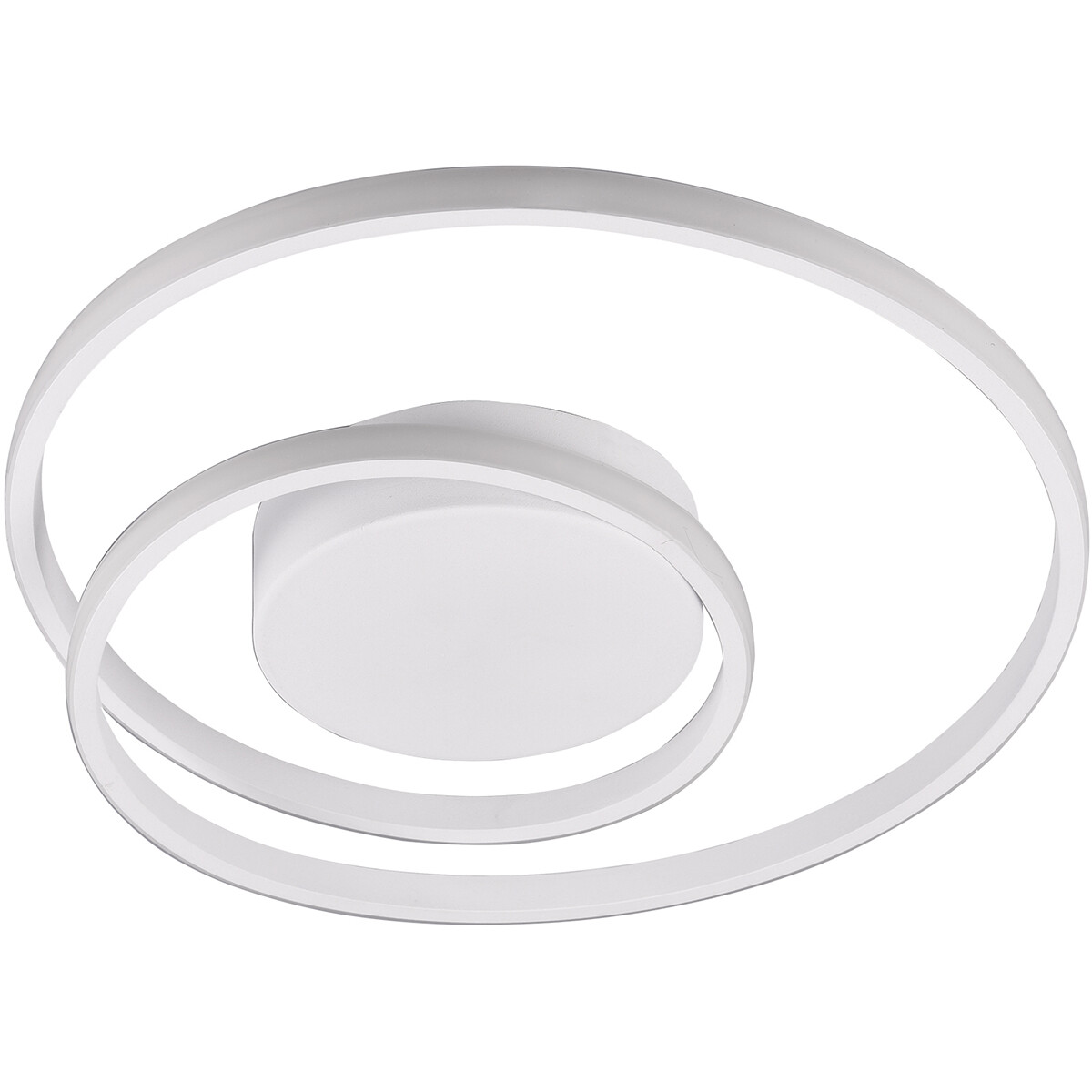 Plafonnier LED - Trion Zobun - 22W - Blanc Chaud 3000K - Dimmable - Rond - Mat Blanc - Aluminium