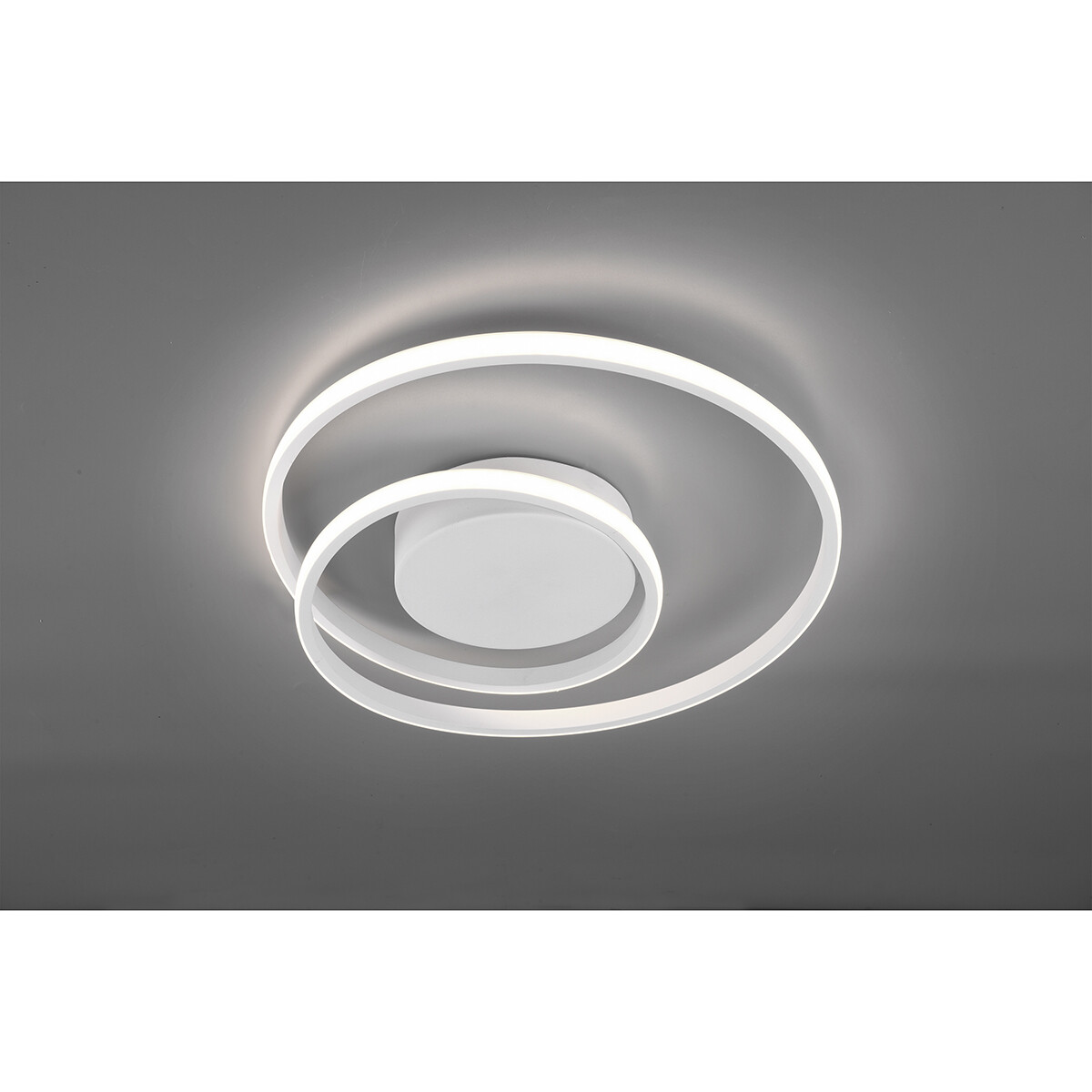 Plafonnier LED - Trion Zobun - 22W - Blanc Chaud 3000K - Dimmable - Rond - Mat Blanc - Aluminium