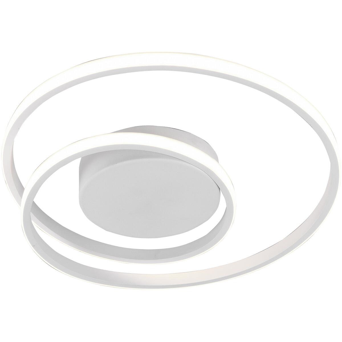 Plafonnier LED - Trion Zobun - 22W - Blanc Chaud 3000K - Dimmable - Rond - Mat Blanc - Aluminium