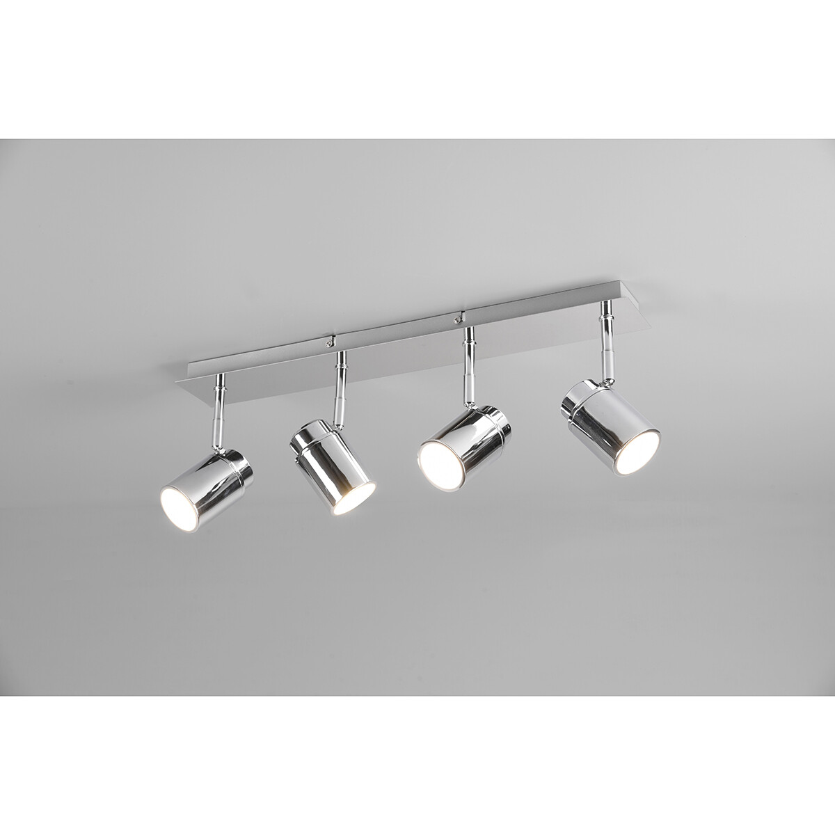 Spot de plafond LED - Trion Artion - Douille GU10 - Étanche aux Éclaboussures IP44 - Rectangle - Mat Chrome - Aluminium