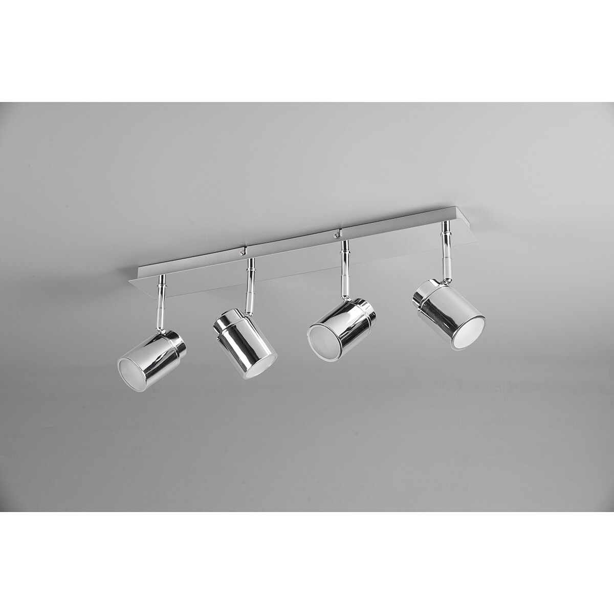 Spot de plafond LED - Trion Artion - Douille GU10 - Étanche aux Éclaboussures IP44 - Rectangle - Mat Chrome - Aluminium