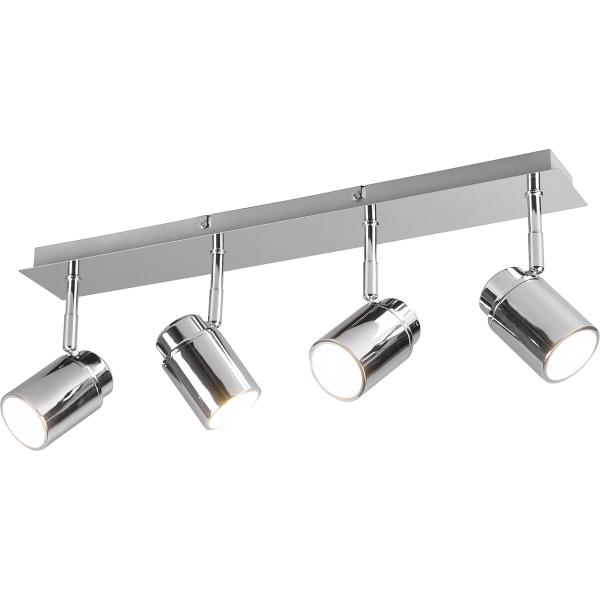 Spot de plafond LED - Trion Artion - Douille GU10 - Étanche aux Éclaboussures IP44 - Rectangle - Mat Chrome - Aluminium