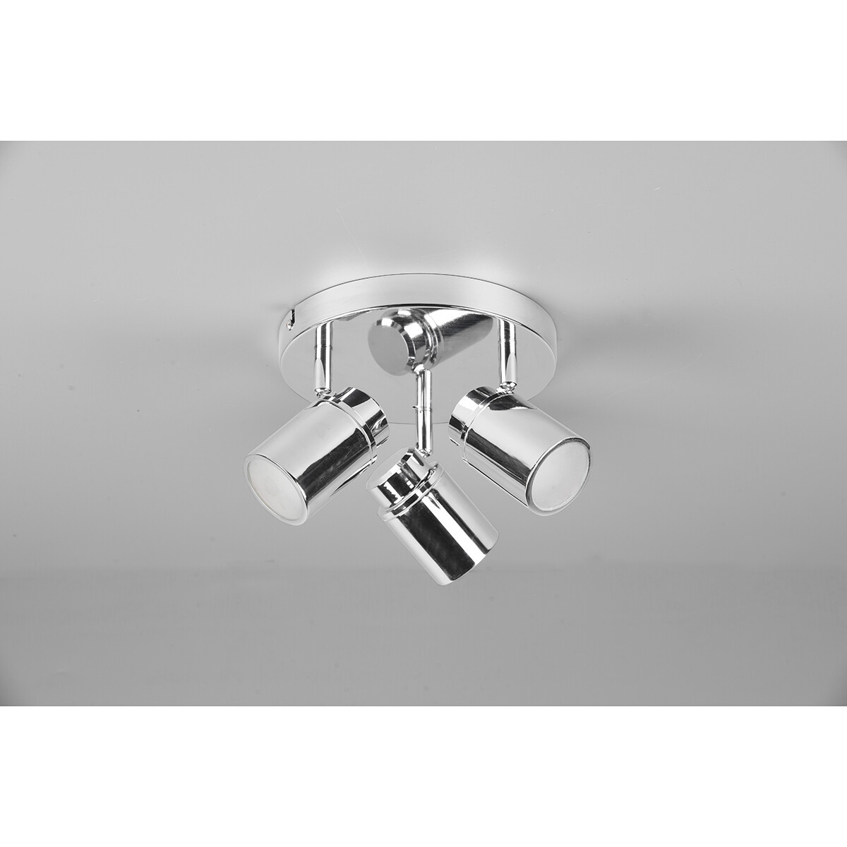 Spot de plafond LED - Trion Artion - Douille GU10 - Étanche aux Éclaboussures IP44 - Rond - Mat Chrome - Aluminium